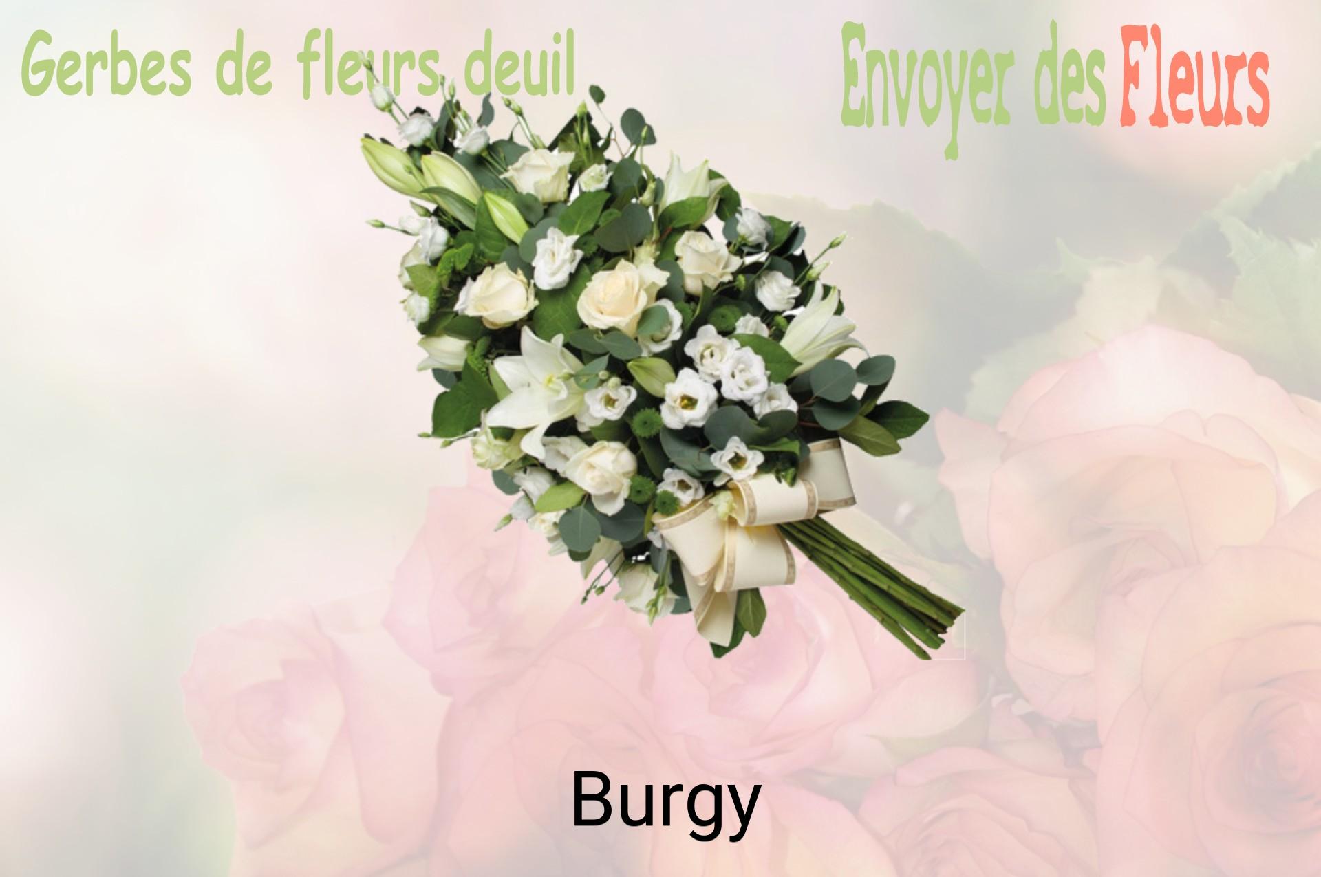 Gerbe de fleurs de deuil livrée à Burgy